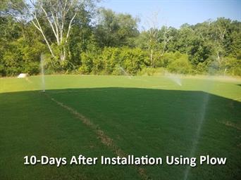 10-days after instilation using plow 