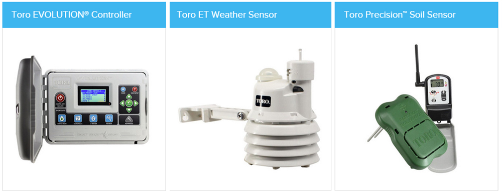 Toro EVOLUTION Controller, Toro ET Weather Sensor, Toro Precision Soil Sensor Products