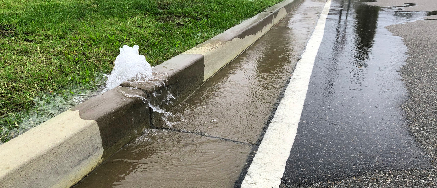 broken sprinkler head in Norman OK