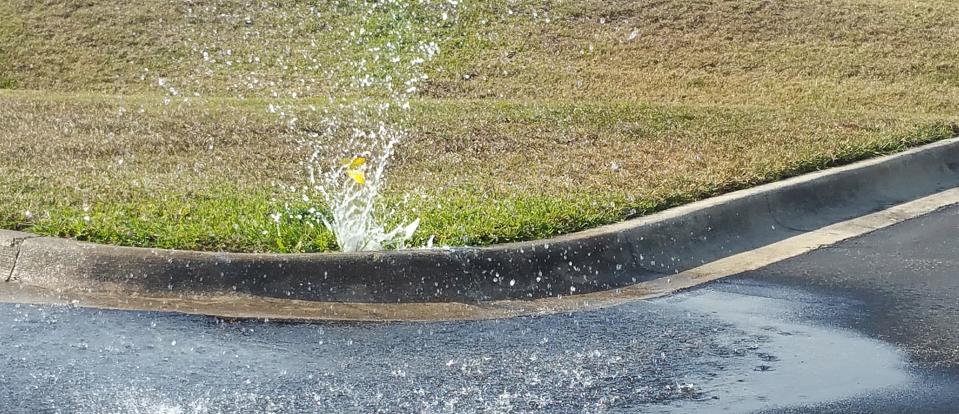 above ground sprinkler leak