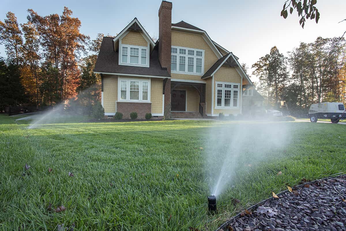 front of house sprinklers