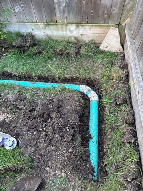 installing drain outside