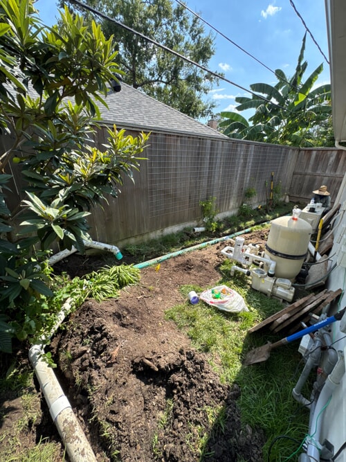 installing drain outside