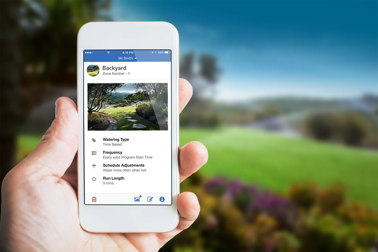 Hydrawise App on iPhone